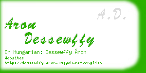 aron dessewffy business card